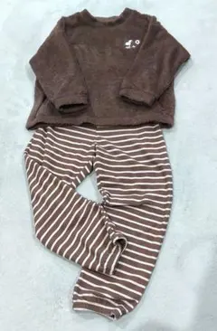 UNIQLO スヌーピー ブラウンフリースパジャマ上下セット 130cm キッズ