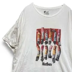 BLXX タバコ Tシャツ 古着 白 マルボロ スモーク ロゴ 煙草 たばこ