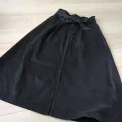メルロー　フリーサイズ　ロングスカート　黒　リボンのサムネイル