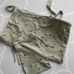 PUPPAPUPO 授乳ケープ 花柄 オリーブグリーン