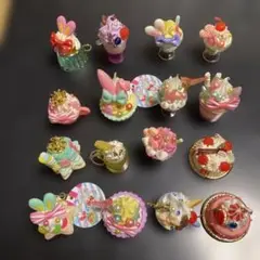 スイーツデザイン ミニチュア　キーホルダー 16個　②