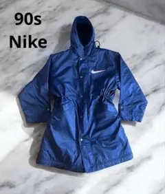 新品【希少品★コラボ品】NIKE リバーシブル ベンチコート ネイビー ホワイト NIKE ナイキ ネイビー/ホワイト 中綿 ロングベンチコート メンズM