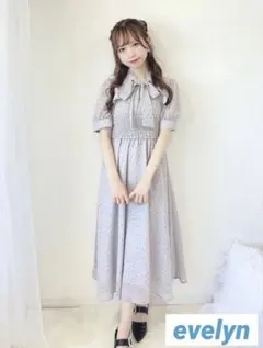 2026年最新】evelyn 柄：ドット レディース 半袖 カットソーワンピース