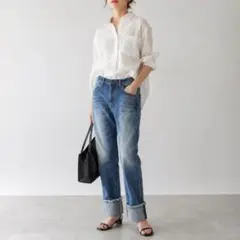 Plage アサ volume シャツ リネン長袖シャツ ライトグリーン - メルカリ