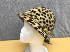 美品ソプラトゥットSOPRATTUTTOレオパードラビットヘアーハットX2020