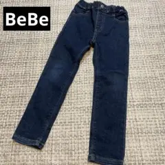 べべ　ダークブルーデニムストレートパンツ