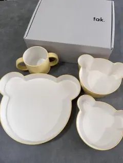 【値下げしました】tak. クマ型ベビー用食器セット　箱付き