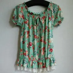 INGNI 花柄 チュニックブラウス オフショルダー チュニック