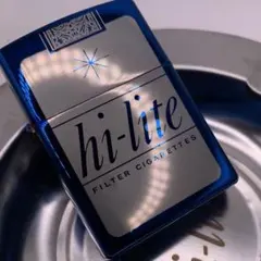 【オク】【灰皿付き】　ハイライト hi-lite ブルー　オイルライターのサムネイル