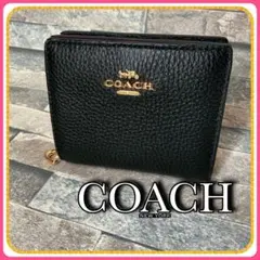 ◆◇COACH コーチ 二つ折り財布 ミニ財布 レインボー ブラック レディース