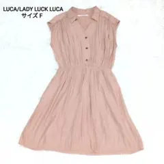 LUCA/LADY LUCK LUCA オレンジ　ノースリーブワンピース　Fのサムネイル