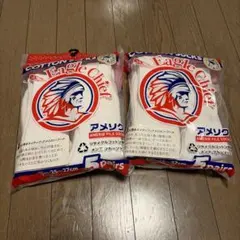 Eagle Chief　アメソク　靴下５足セット　リサイクルコットン・新品　白色