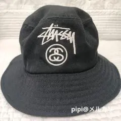 美品 Old Stussy Headgear バケットハット ステューシー 黒 STUSSY（ステューシー） バケット ハット STUSSY Stock Bucket Hat