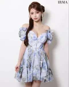 IRMA 花柄オフショルダーミニドレス