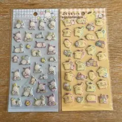 サンリオ　ぷくっとシール　ポムポムプリン　ポチャッコ　2枚セット