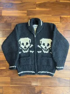 twins acoustic カウチン カナディアンセーター　スカル　サイズ38