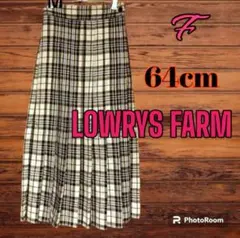 LOWRYS FARM レディースプリーツロングスカート チェック Ｆ 64cm