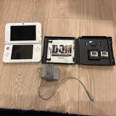 ニンテンドー3DS LL ホワイト 本体 充電器 ドラクエジョーカー2つセット