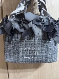 SNIDEL HOME リボン付きトートバッグ グレー