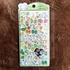 うるちゅるポップシール　シマエナガ　　　ドロップシール　　立体シール　3Dシール