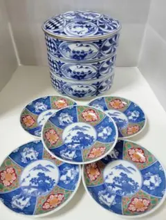 骨董品　染付 重箱 箱付 2025年最新】染付 重箱の人気アイテム - メルカリ