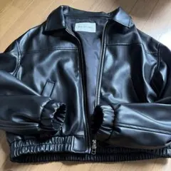 Ray BEAMS ブラックイミテーションレザージャケットのサムネイル