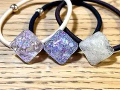 レジンヘアゴム　ハンドメイド　No.1355