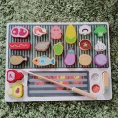 知育★ままごと★木製バーベキューセット★型はめパズルのサムネイル
