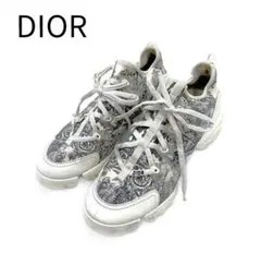 ディオール DIOR スニーカー 25cm 厚底 ストレッチ ホワイト ネイビーのサムネイル