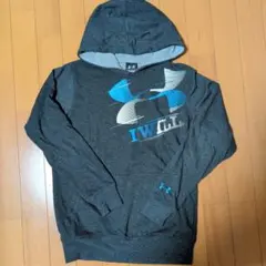 UNDER ARMOUR グレー/ブルー パーカー YLG