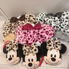 c ミニー　ディズニー　ヒョウ柄 ファンキャップ　ぬいぐるみ バッグ 制服