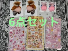 5点セット ぷくぷくシール 立体ステッカーデコ シール帳 おしりシール　雑貨