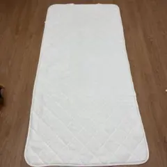 【美品】シングル　敷きパッド 敷きパット　アイボリー 冬 暖か　洗濯機丸洗い可