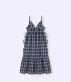 gu チェックキャミソールワンピースXL タグ付き