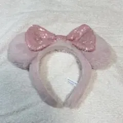 東京ディズニーリゾート　ミニー　カチューシャ　ピンク　スパンコール　ファー
