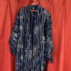 レディース 浴衣 夏用 朝顔柄 紺 ゆかた 誂品 オーダー品 に志田