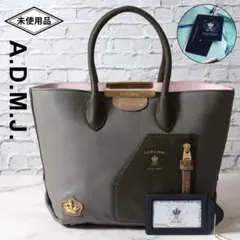 ✨未使用品✨ ADMJ トートバッグ ハンドバッグ レザー マルチカラーのサムネイル