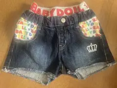 ベビードール　デニムハーフパンツ 120センチ