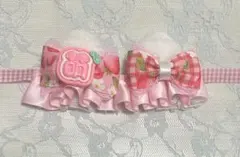 ヘッドドレス　ぬい服　11cm ピンク　いちご　猫