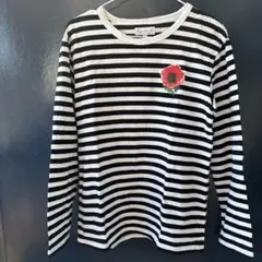 agnès b. 黒白ボーダー長袖Tシャツ T3