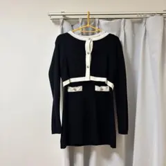 【GRL】ブラックニットワンピース セットアップ