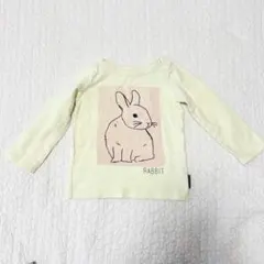 BREEZE 長袖Tシャツ 90サイズ うさぎ クリーム色