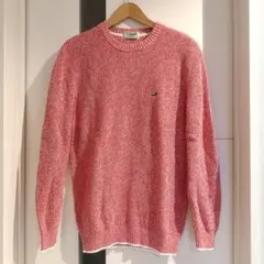 極美品 Crocodile 赤 ピンク ニットセーター Mサイズ