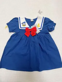 ドナルドダック セーラー襟ワンピースタグ付き　バースデイ