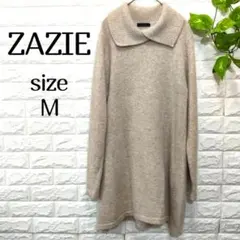 【ザジ】アンゴラmix ふんわり ブラウン ワイドタートル チュニック