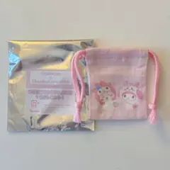 ちいかわ サンリオ キャラクターズ　コラボ記念　ミニ巾着 マイメロディ×古本屋