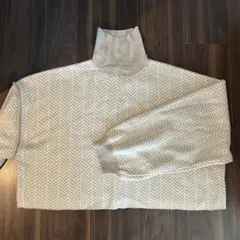 MURUA/ヘリンボーン タートルネックセーター