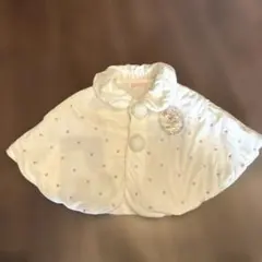 メゾピアノ 70〜90cm ポンチョ ケープ　ベビー　キキララ　白