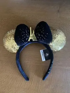 ディズニー　パリ限定　 カチューシャ 黒金