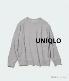 UNIQLO ソフトニットフリースクルーネック グレー